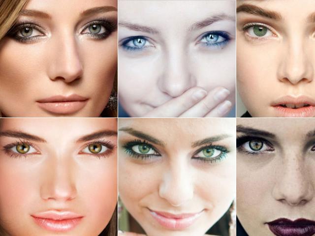 Цвет волос для зеленых глаз разного типа